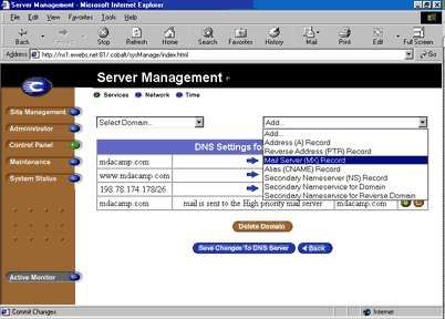 MX record dialog, second pass
