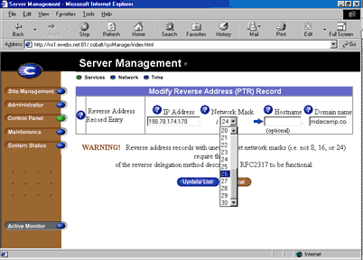 Add menu open again on Address (A) Record