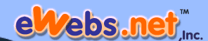 eWebs.net Inc. wordmark on pale blue